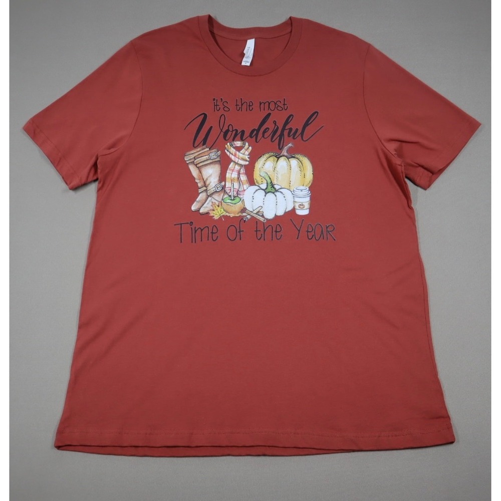 Women's It's the Most Wonderful Time of the Year Graphic Tee - Red - Size XL